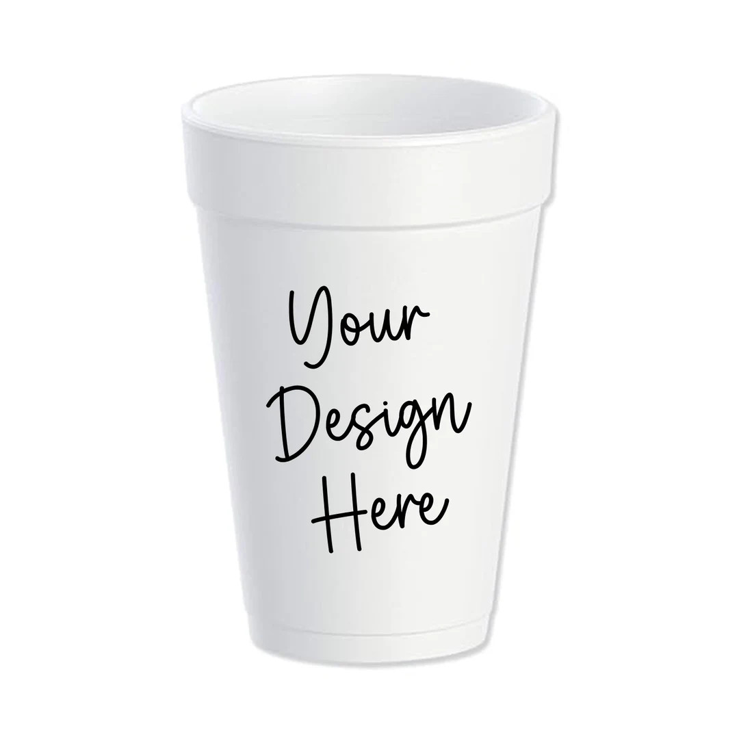 Set of 24 Custom Styrofoam Cups YOU DESIGN IT - Etsy | Etsy (US)
