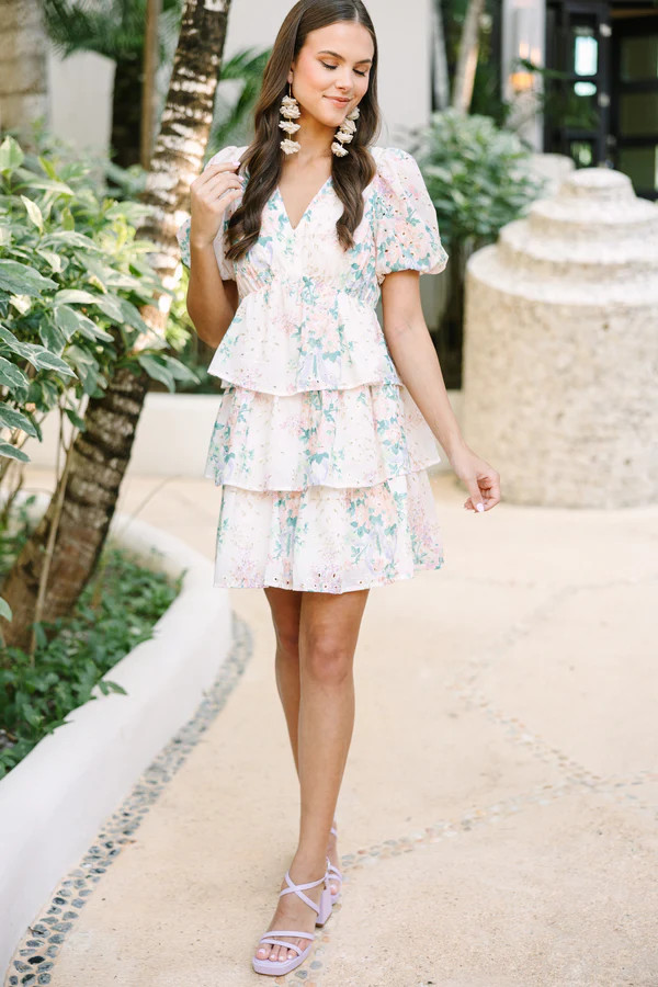 This Is The Time Peach Pink Floral Dress | The Mint Julep Boutique