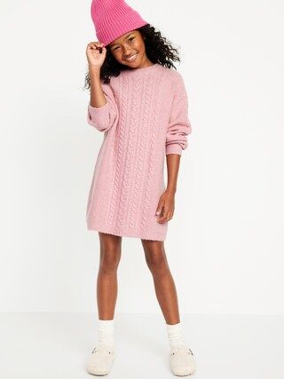 Cozy Cable-Knit Sweater Dress for Girls | Old Navy (CA)
