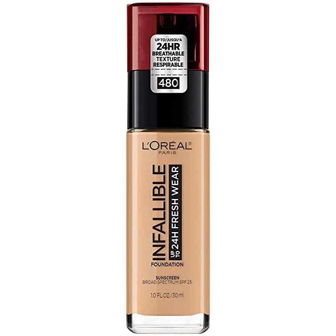 L'Oreal Paris Makeup Infallible Up to 24 Hour Fresh Wear Foundation, Radiant Sand, 1 fl; Ounce | Amazon (US)