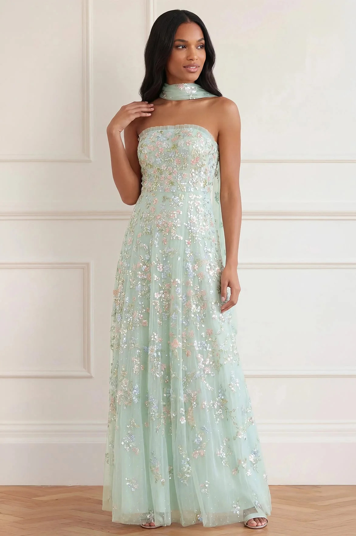 Forget-Me-Not Strapless Gown | Needle & Thread