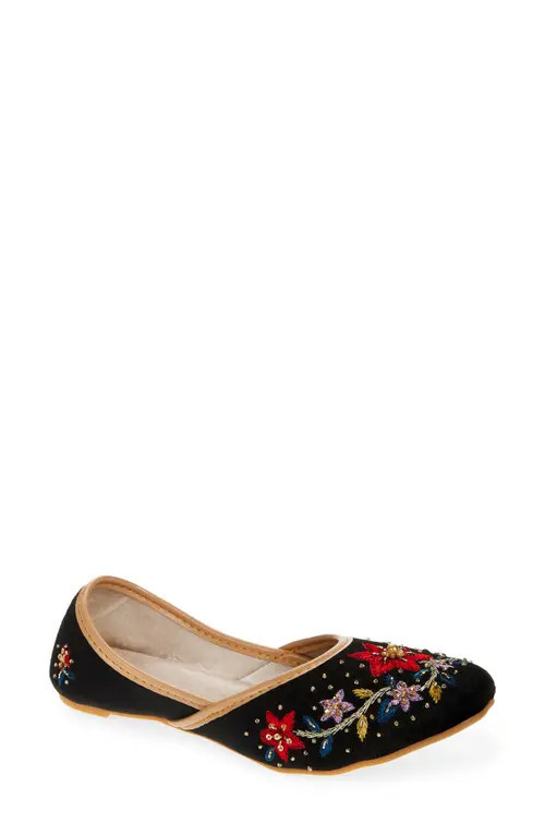 FUCHSIA Lotus Flat in Black at Nordstrom, Size 10 | Nordstrom