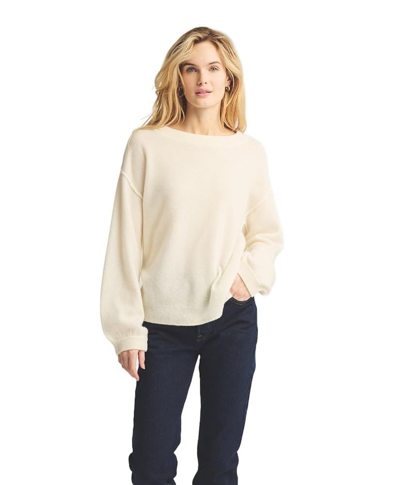 Women's Lightweight Reversible Cashmere Wide Neck Sweater | Amazon (US)