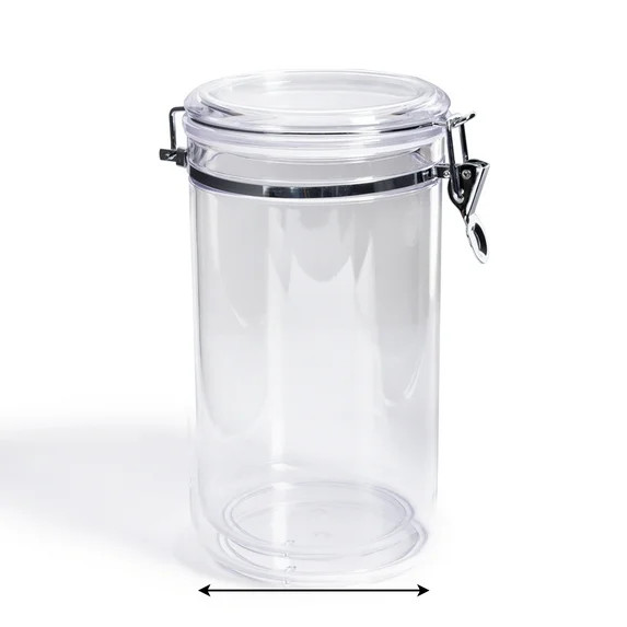 Mainstays Round Plastic Food Storage Canister - Large -  5.12” W x 6.5” D x 8.7” H | Walmart (US)