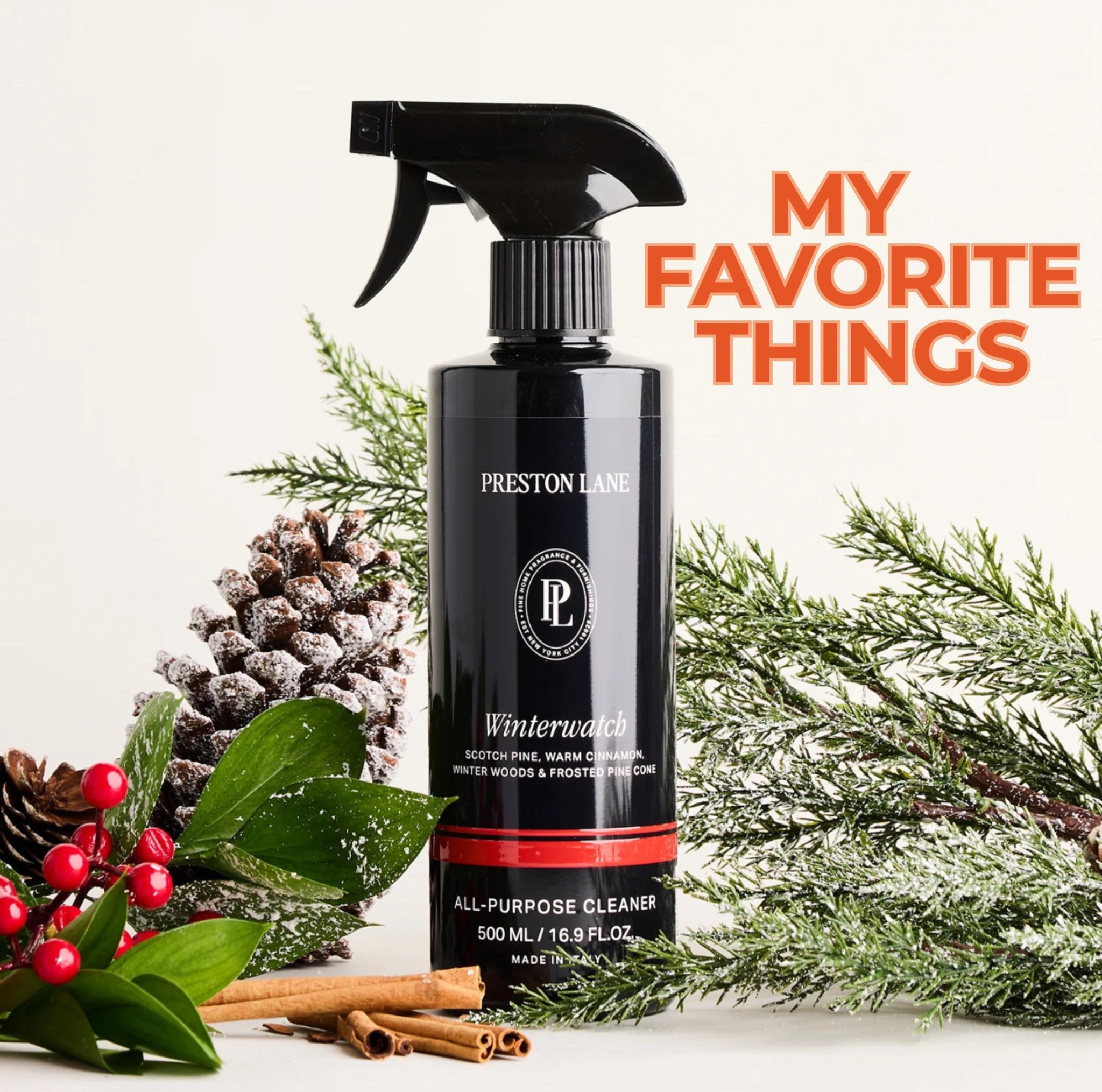 What I’m bringing to my fav things party !!! (with a pack of microfiber towels from Amazon)
One of my guilty pleasures is luxury surface cleaners …..this one is perfect for the holidays  