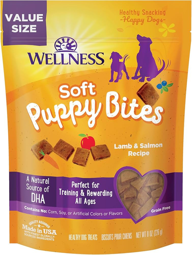 Wellness Puppy Treats, Natural, Training Treat, Grain Free, Soft Lamb & Salmon (8 Ounce Bag) | Amazon (US)