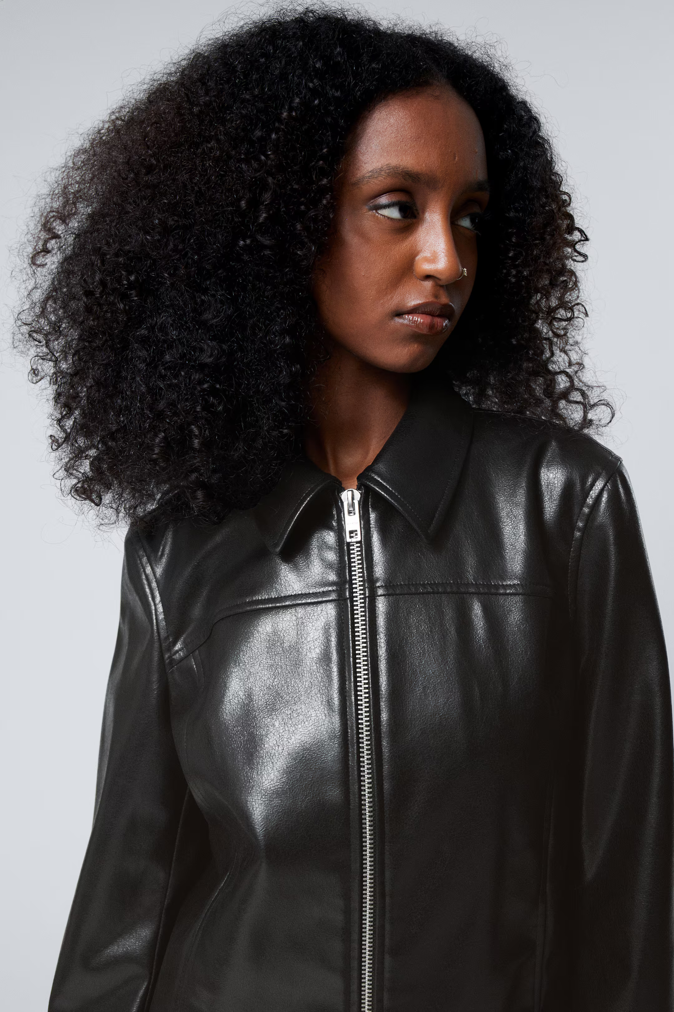 Regular Fit Faux Leather Jacket | H&M (UK, MY, IN, SG, PH, TW, HK)