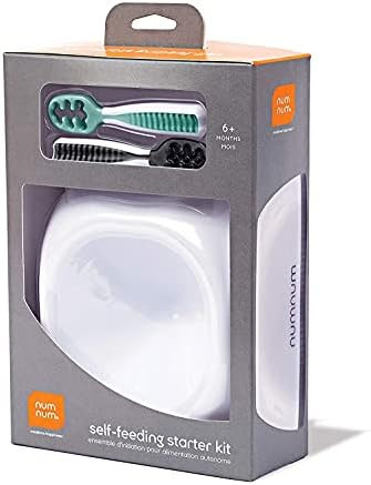 NumNum Starter Kit | Baby Bowl and Spoons Set (Stage 1 + Stage 2) | BPA Free Silicone ToddlerFeeding | Amazon (US)
