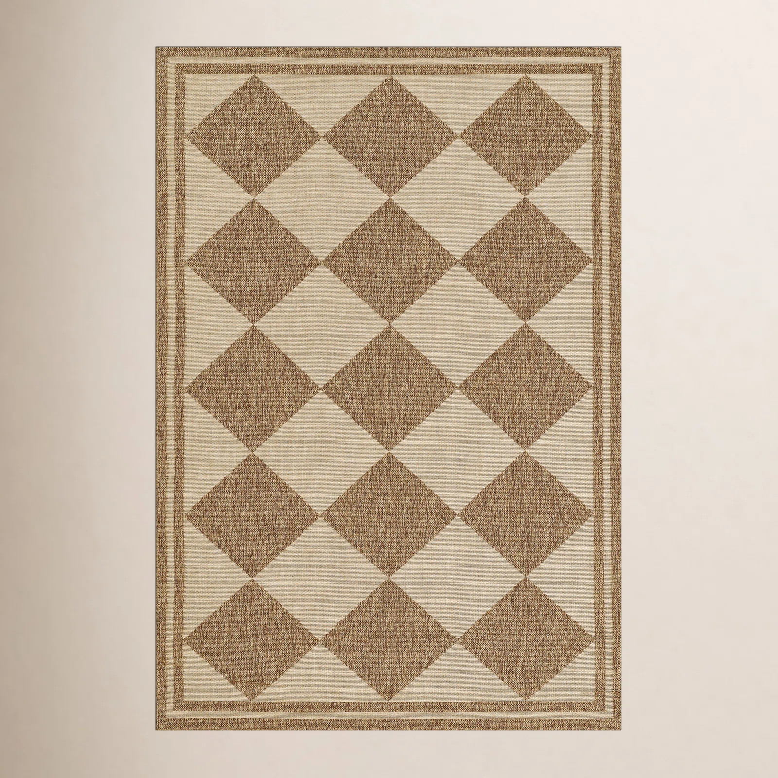Erin Gates by Momeni Saybrook Diamond Natural Indoor / Outdoor Area Rug | Birch Lane