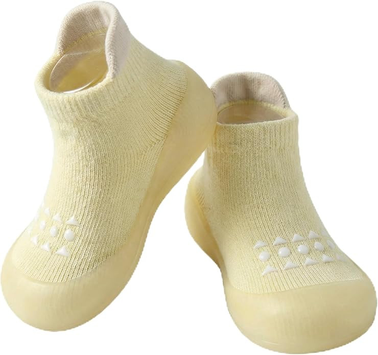 Baby Sock Shoes Toddler Walking Shoes Infant Non-Slip Slippers Soft Rubber Sole Sneakers for Baby... | Amazon (US)