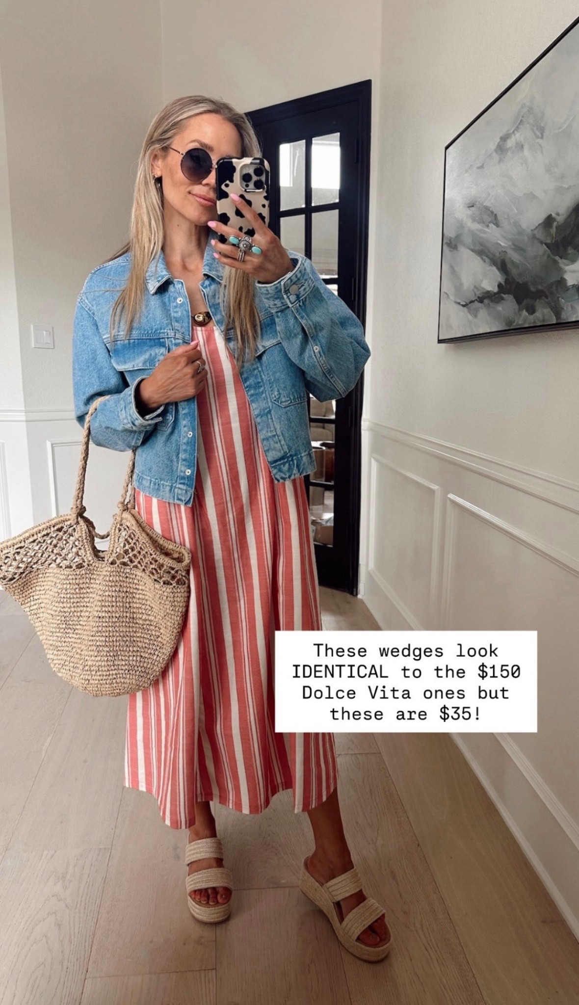 🤍 Raffia wedge sandals look 👀 sooooo similar to the $150 Dolce Vita ones! Snagged these ones for $35 🙌🏼

#LTKWorkwear #LTKmomlife #LTKootd