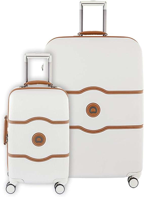 DELSEY PARIS Chatelet Hard+ Hardside Luggage with Spinner Wheels, Champagne White, 2 Piece Set, (... | Amazon (US)