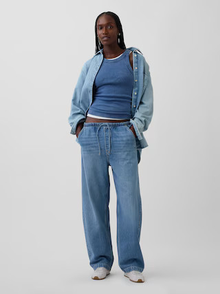 High Rise UltraSoft Easy Barrel Jeans | Gap (US)