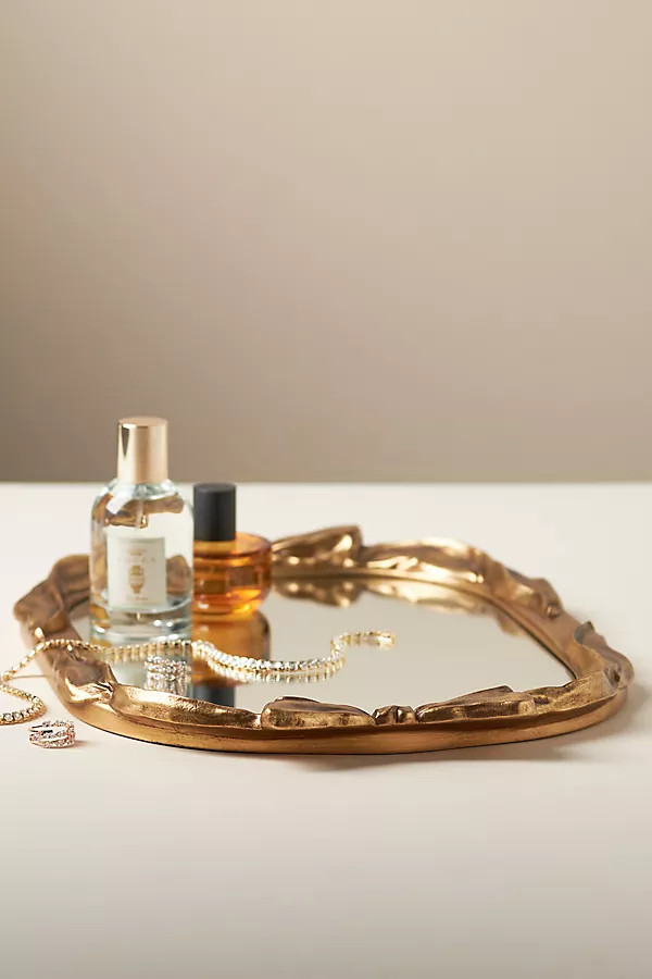 Beau Bow Gold Mirrored Tray | Anthropologie (US)
