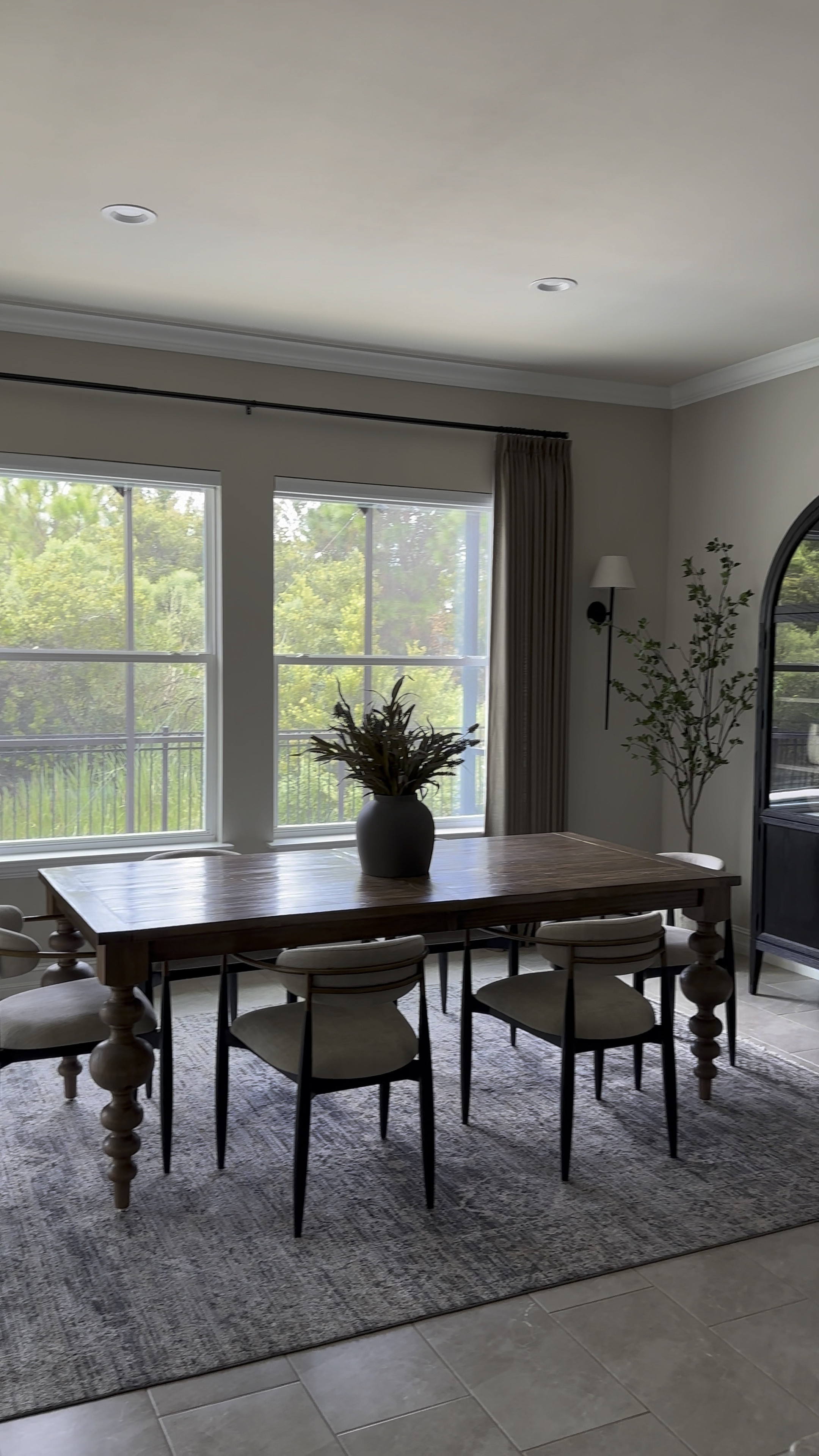 What a difference new curtains can make! I am so happy with these gorgeous curtains. Custom-made at a fraction of the price! 

Here is exactly what I ordered:

Liz Polyester Linen Drape Pleated
Color: Oak Dim Gray #1908-10
Hanging Header Style: Triple Pleat
Single Panel Width After Pleats Made (inch):71
Single Panel Length (Height) in Inch: 105
Lining Type: Privacy Liner 90 gsm white finished microfiber
*Body Memory shape trained

Triple pleat curtains, linen curtains, custom curtains, two pages curtains 

#LTKhome