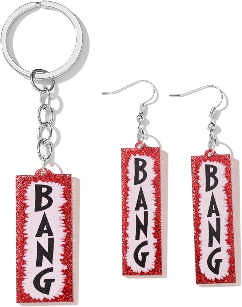 Western Keychain Earrings BANG Western Cowboy Keychain Earrings for Fans Party Dress Outfit Merch... | Amazon (US)