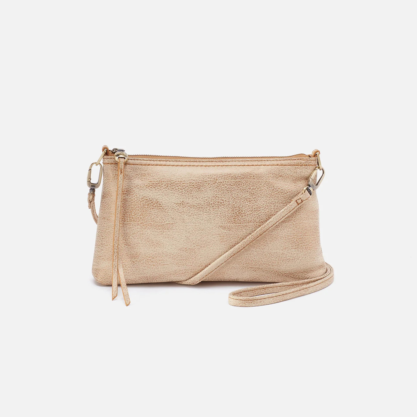 Darcy Crossbody in Metallic Leather - Gold Leaf | HOBO Bags