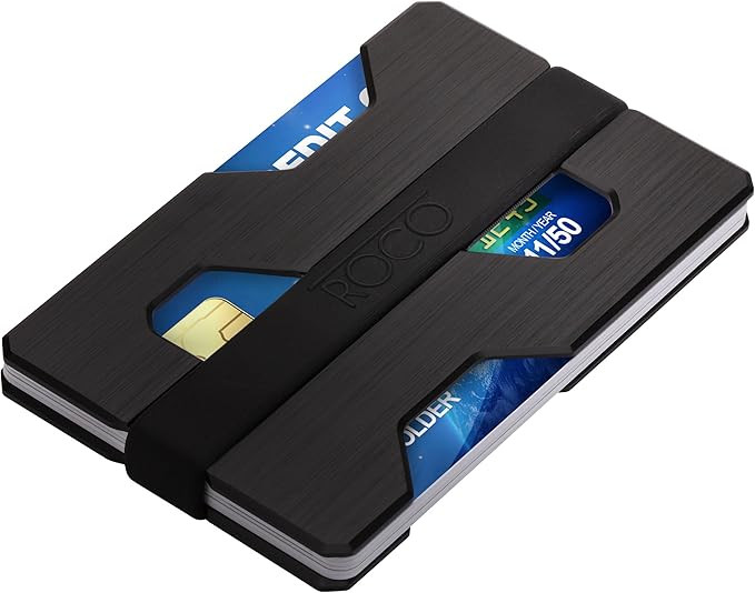 ROCO MINIMALIST Aluminum Slim Wallet RFID BLOCKING Money Clip - Futuristic Design | Amazon (US)