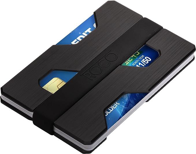 ROCO MINIMALIST Aluminum Slim Wallet RFID BLOCKING Money Clip - Futuristic Design | Amazon (US)