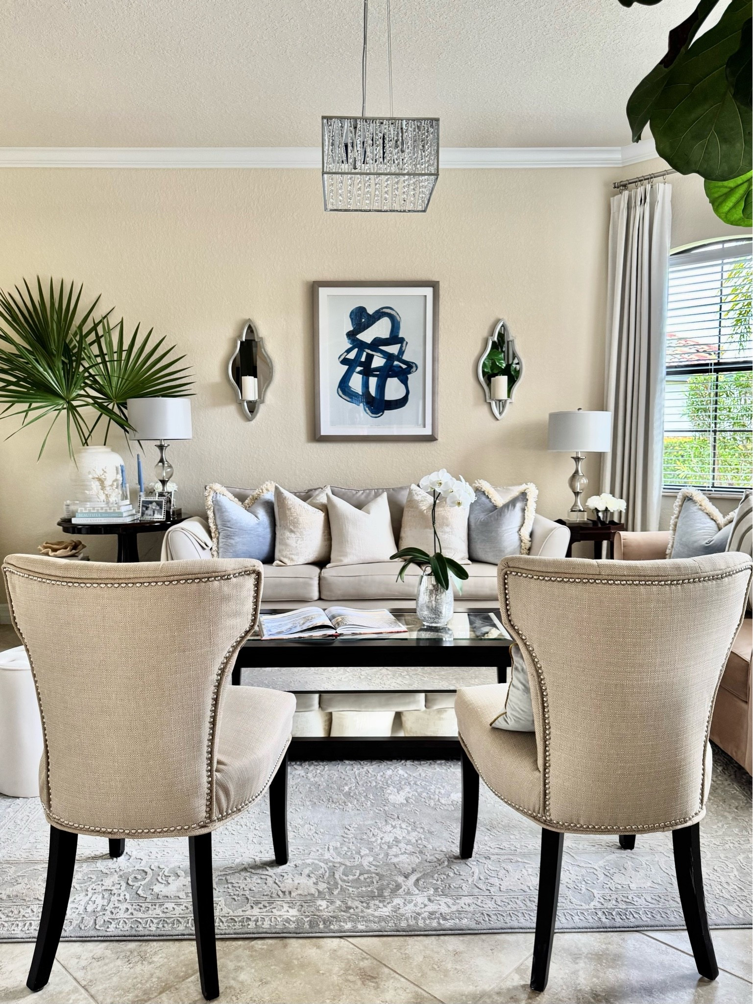 Summer decor in our formal living room, with beautiful touches of blue and green!🩵💚💙

Home Decor | Summer Decor | Drapes | Throw Pillow Covers | Rug | Coffee Table Books | Accent Furniture & Accessories | Neutral Decor | Modern Coastal Decor | Transitional Decor

#LTKHome #LTKSeasonal