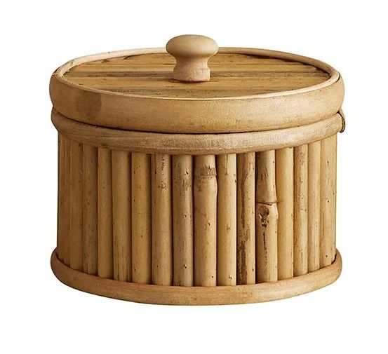 Bamboo Round Box with Lid | The Nested Fig