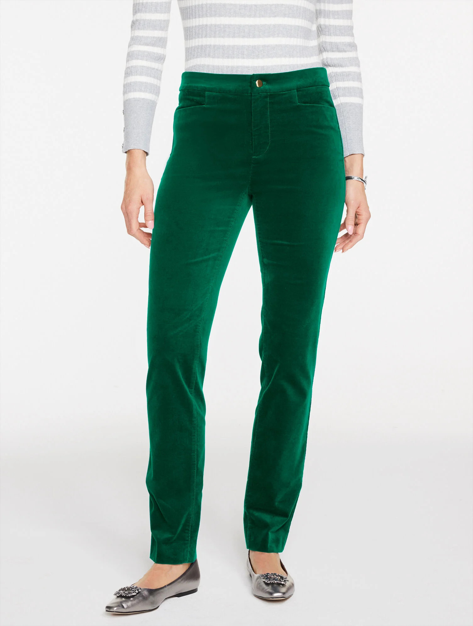 Straight Leg Stretch Velveteen Pants | Talbots