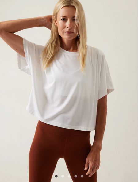 Continuing on with the best deals, this slightly cropped loose top will pair perfectly with my workout leggings for school drop off! Athleisure perfection. Also snagged the long sleeve version- both linked  

#LTKunder50 #LTKFind #LTKsalealert