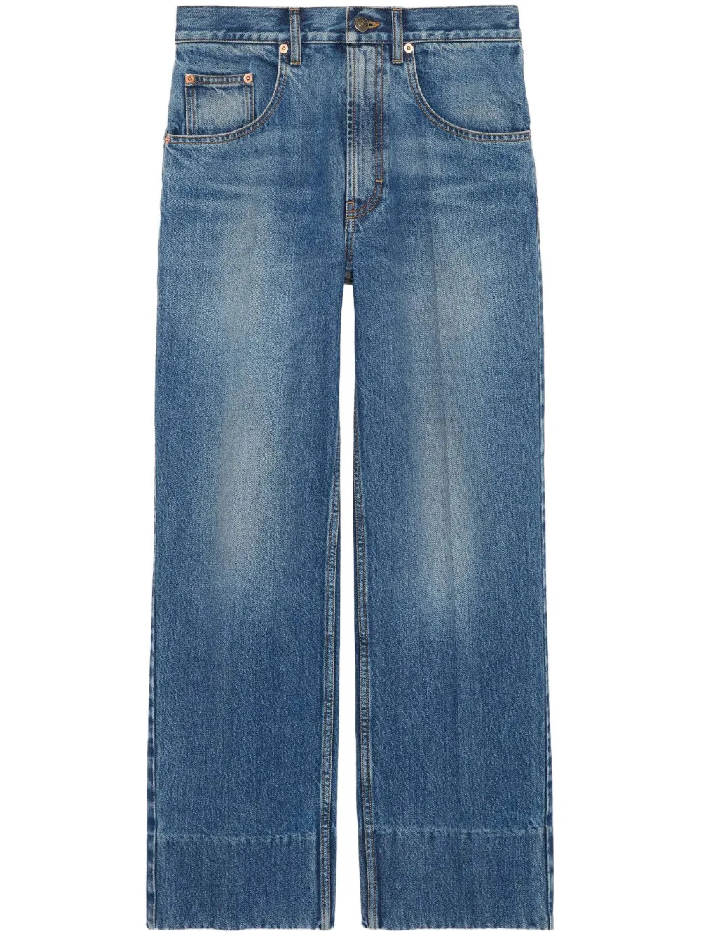 Gucci straight-leg Washed Jeans  - Farfetch | Farfetch Global