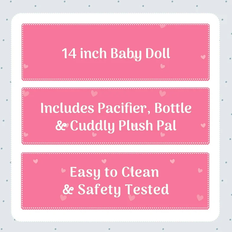 My Sweet Love Sweet Baby Doll Toy Set, 4 Pieces | Walmart (US)