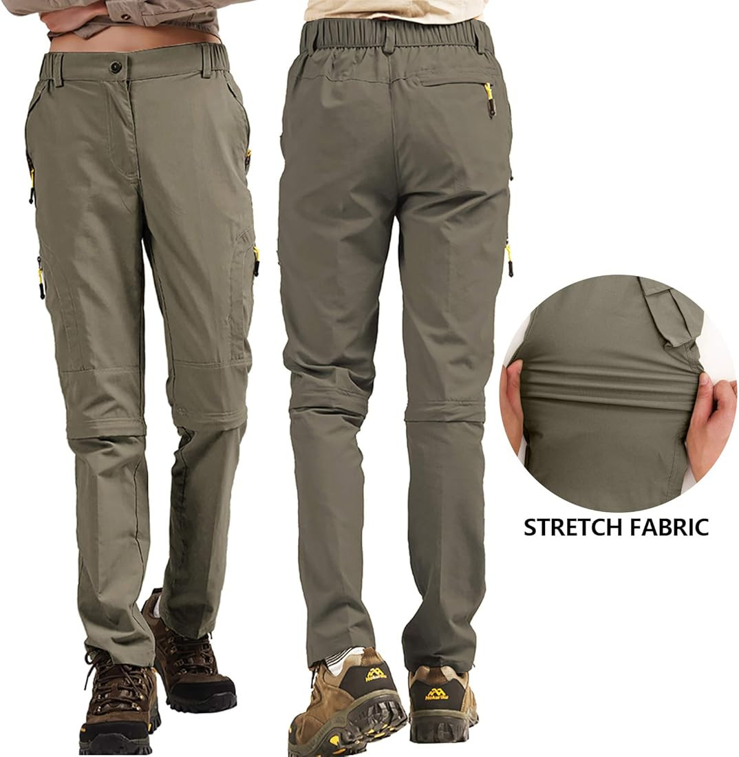 Women's Hiking Pants Convertible Quick Dry Stretch Lightweight Zip-Off Outdoor Fishing Travel Safari | Amazon (US)