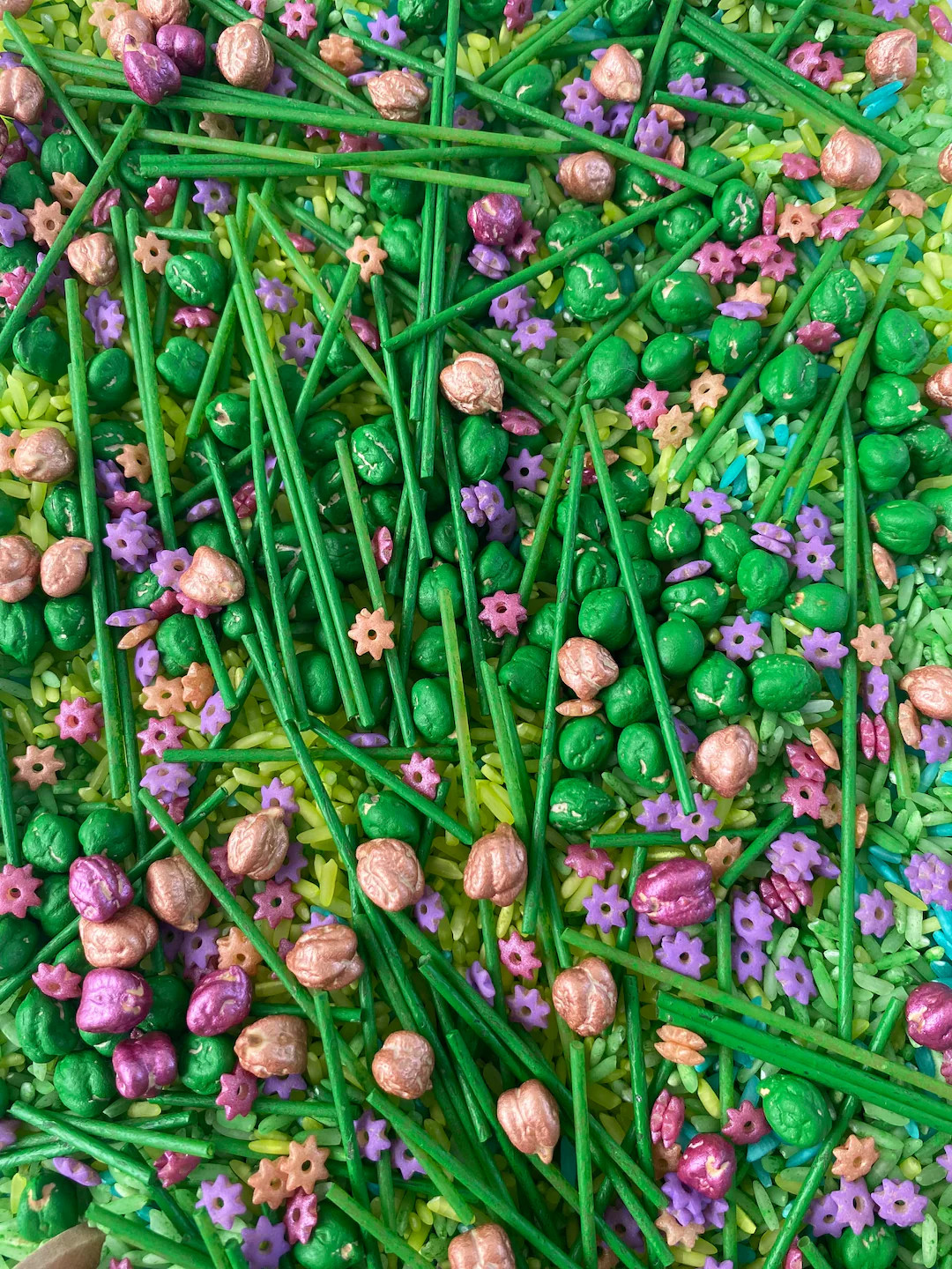 Flower Garden Sensory Filler, Garden Sensory Mix, Flowers Sensory Mix, Montessori Play, Dyed Rice... | Etsy (US)