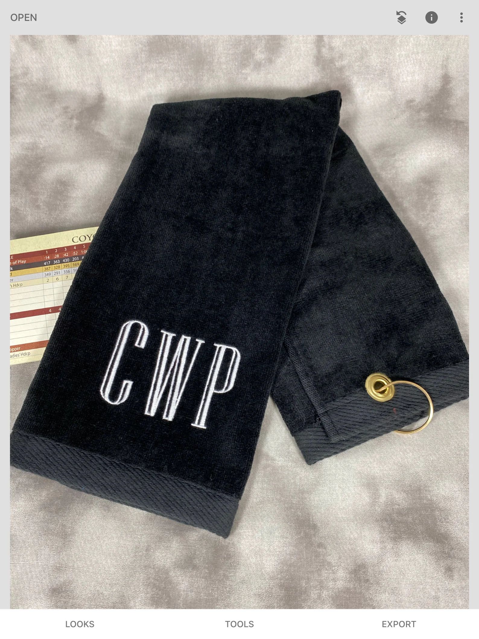 Modern Tall Monogrammed Golf Towel Three Initials | Etsy | Etsy (US)