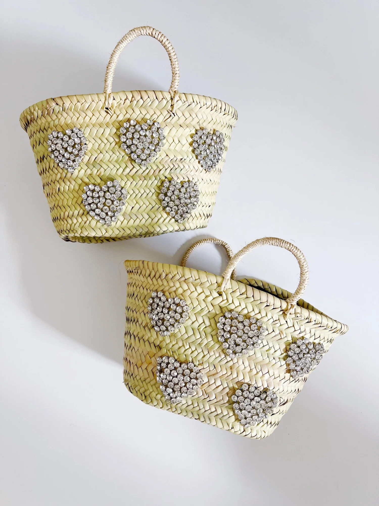 Mini Rhinestone Heart Basket | Colores Collective