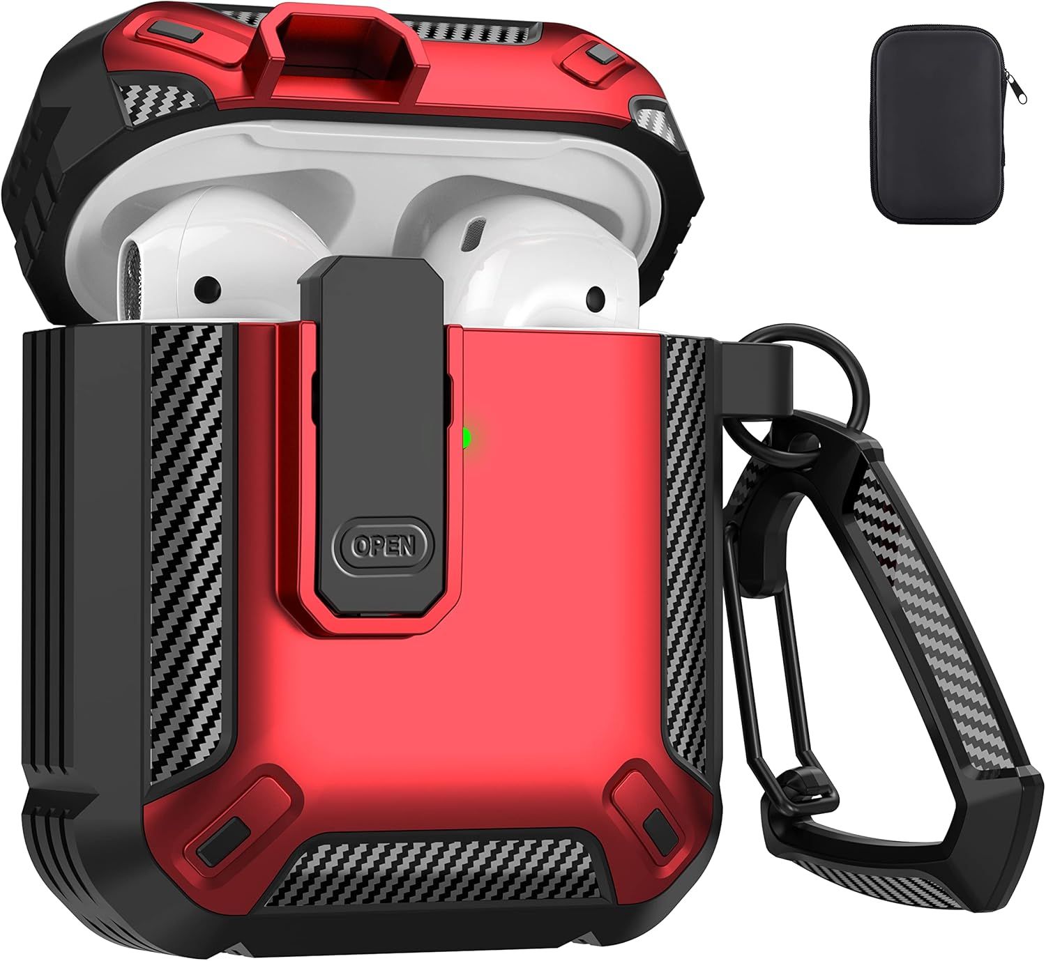 Maxjoy for AirPods Case Cover, Airpods 2 Protective Case with Lock Gen 2 Military Hard Shell Rugg... | Amazon (US)
