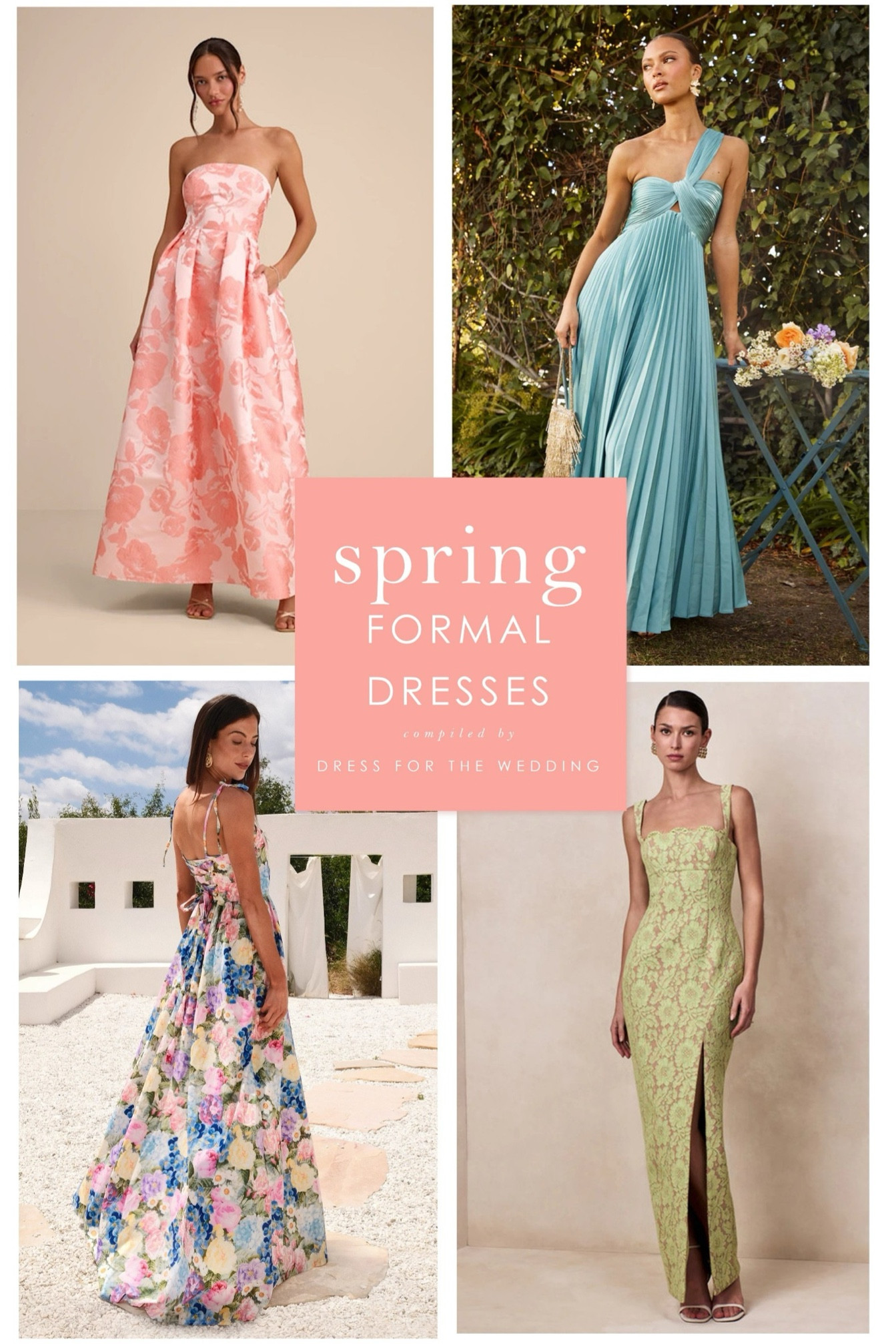 Spring formal dresses for spring weddings and events. Formal wedding guest dresses 🌸Ideas for what to wear to a spring or summer black tie wedding. 30 ideas from formal dresses for weddings from Mac Duggal, Show Me Your Mumu, Lulus, Astr the Label, Club L London and more. Long dresses, formal maxi dresses.
Follow Dress for the Wedding for more! wedding guest dresses, bridesmaid dresses, wedding dresses, mother of the bride dresses, cute outfits, affordable dresses, dresses under 100. 
@Lulus @ASTR the Label 



#LTKWedding #LTKSeasonal #LTKMidsize