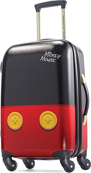 American Tourister Disney Hardside Luggage with Spinner Wheels, Black,Red, Carry-On 21-Inch | Amazon (US)