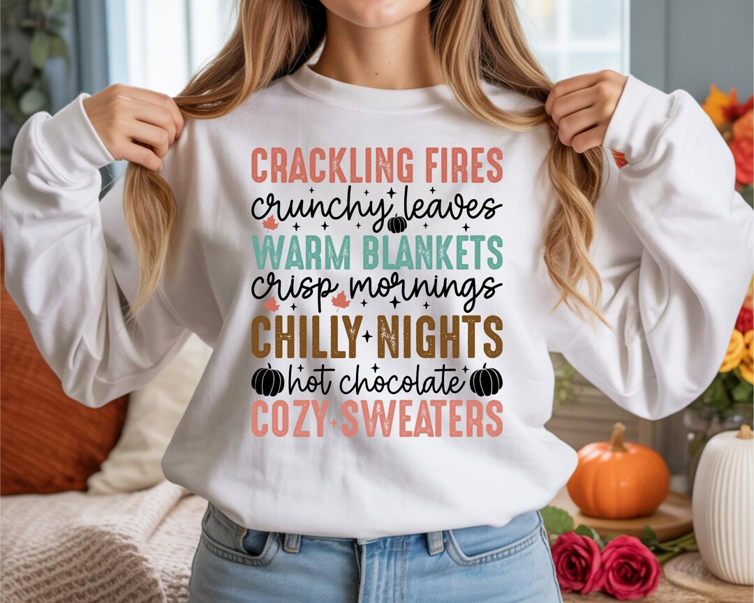 Cozy Fall Sweatshirt - Perfect for Chilly Nights, Hot Chocolate, Autumn Gatherings, Thanksgiving,... | Etsy (US)