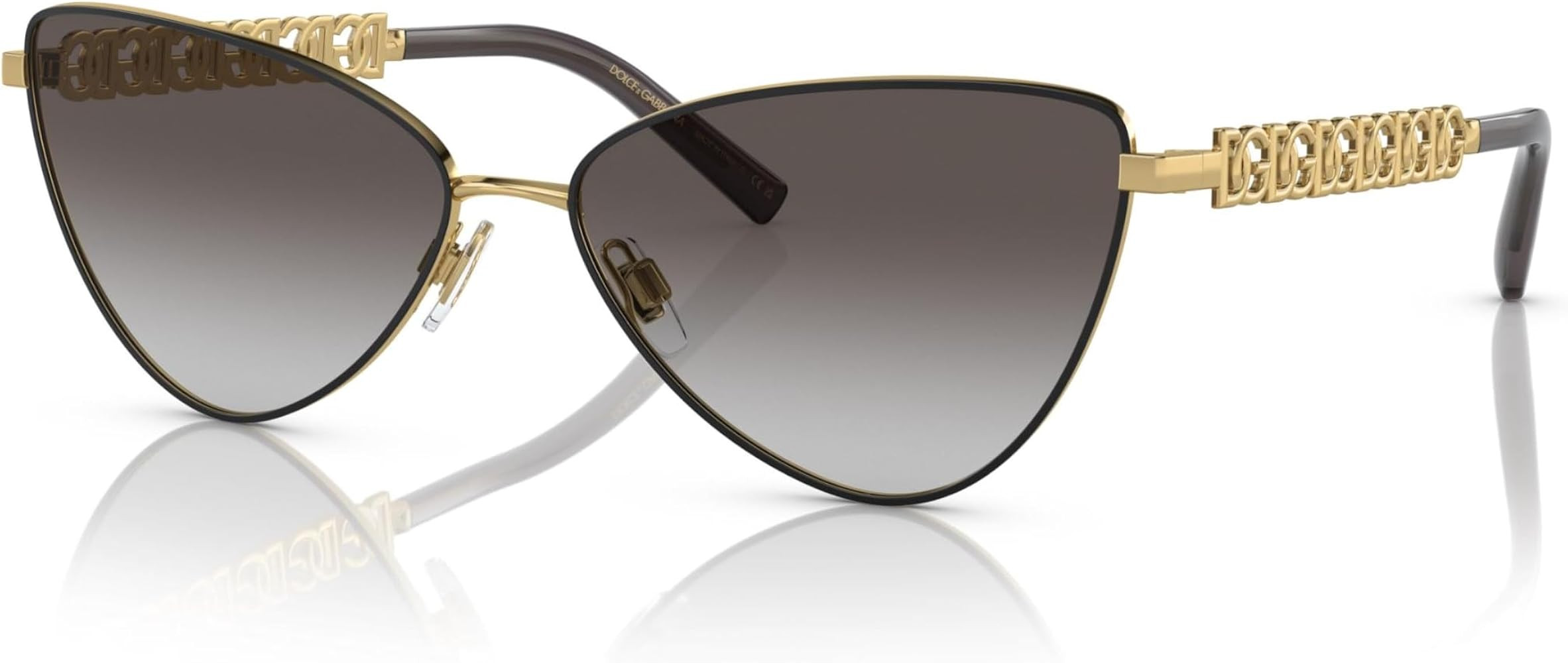 Dolce & Gabbana DG2290-13118G Sunglasses Gold w/Grey Gradient 60mm | Amazon (US)
