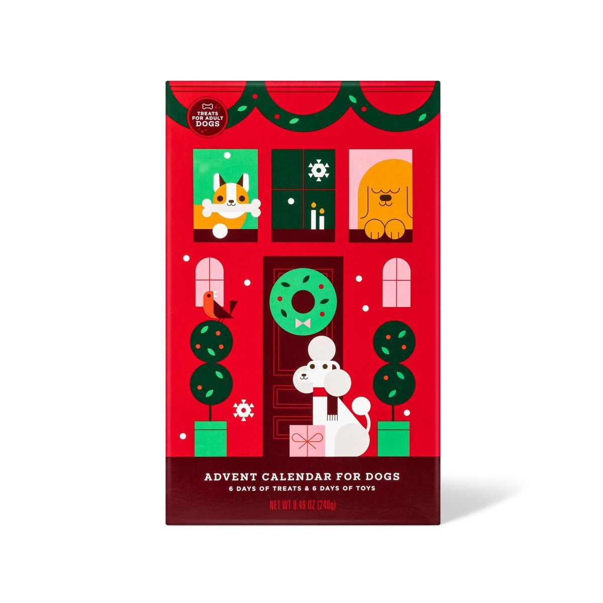 Holiday Dog Treat & Toy 12-day Advent Calendar with Apple, Cinnamon & Peanut Butter Flavor - 14... | Target