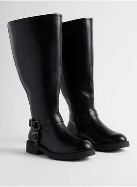 Moto Flat Knee Boot (WW) | Torrid (US & Canada)