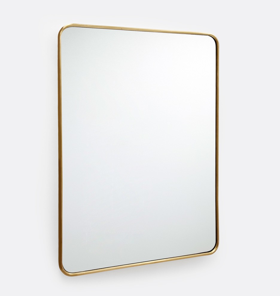 Rounded Rectangle Metal Framed Mirror | Rejuvenation