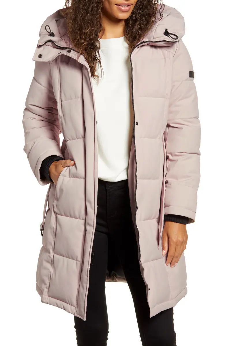 Pillow Collar Belted Puffer Coat | Nordstrom