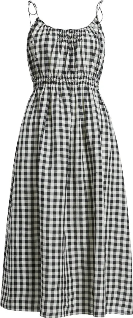 DÔEN Leslie Gingham Pleated Maxi Dress | Nordstrom | Nordstrom