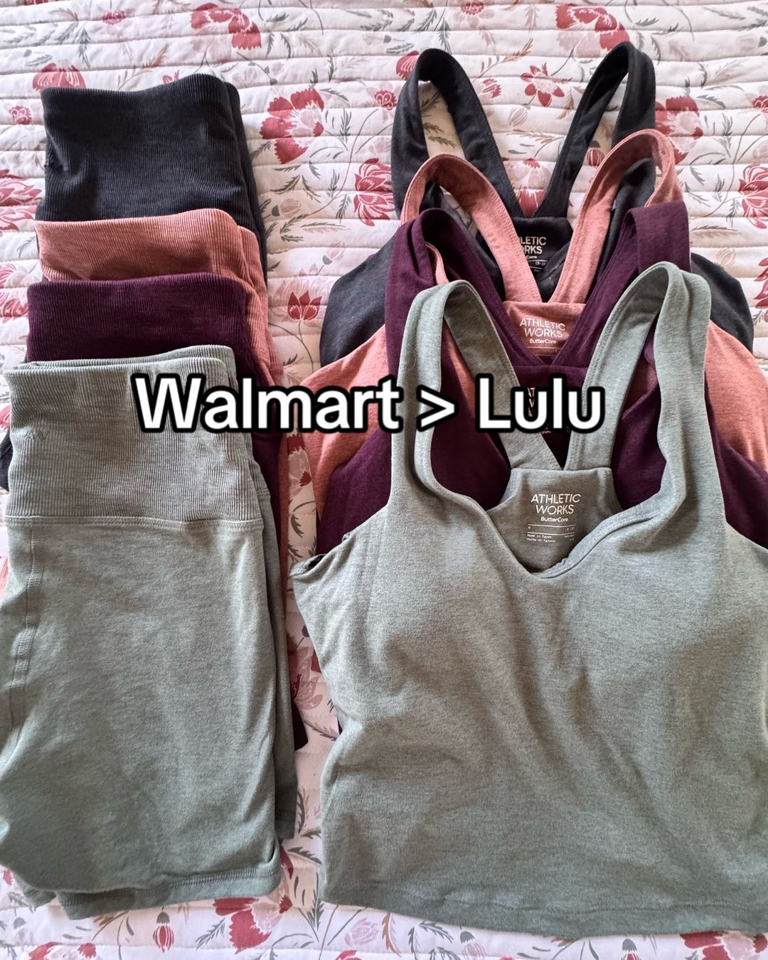 Walmart > Lulu and I said what I said 👀

I genuinely could NOT believe the quality of these Walmart activewear finds. The Butter Core collection is SO soft, breathable and comfortable without anything digging in, pinching or squeezing you in weird places. 😂 Everything just lays so nicely and the fit is SO flattering.

I grabbed basically every fall color because I loved it that much. I’ve worked out in these, worn them for errands, school days, around the house… they’re the kind of cute athleisure sets you actually want to live in.

The Beyond Yoga lookalikes are also SO GOOD and the terry cloth sets might be some of my favorite Walmart finds yet.

SIZING:
Butter Core activewear: M
Beyond Yoga lookalikes: M
Terry cloth pants: M
Terry cloth tops: sized up to L in the white + deep mauve/purple for a roomier fit

If you’re looking for affordable activewear, Lululemon alternatives, Beyond Yoga lookalikes, matching workout sets, fall athleisure, soft leggings, workout clothes, Walmart activewear or cute mom-on-the-go outfits… DO NOT sleep on these. The quality for the price is honestly wild.

#WalmartFashion #WalmartFinds #WalmartActivewear #WalmartAthleisure #AffordableActivewear #LululemonLookalike #LululemonAlternative #BeyondYogaLookalike #Athleisure #WorkoutSets #MatchingSets #FallFashion #LTKFinds

#LTKfitnessgoals #LTKootd #LTKSaleAlert
