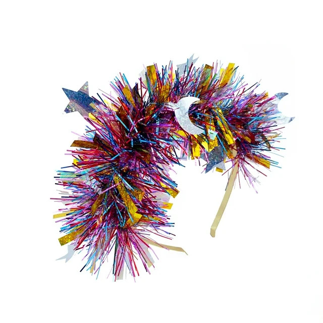 Packed Party Tinsel Time Headband, Multi-color Tinsels, Beauty Headband | Walmart (US)