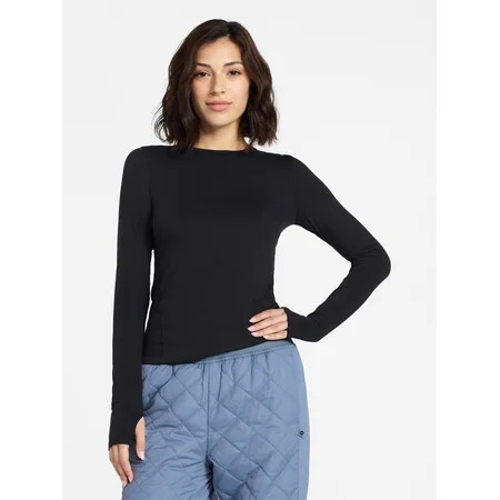 Avia Women's and Women's Plus SoftSculpt Long Sleeve Tee, Sizes XS-4X | Walmart (US)