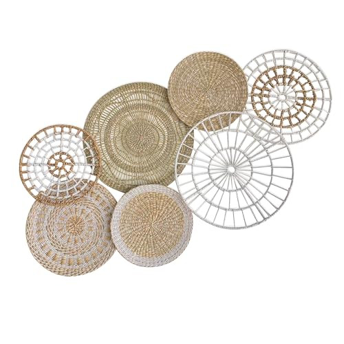 SUCHUBU Set 7 of Wall Basket Decor, Woven Wall Decor, Boho Basket Wall Decor, Basket Wall Decor Set, Woven Basket Wall Decor, Wicker Wall Baskets, Seagrass Wall Decor, Decorative Hanging Wall Baskets | Amazon (US)