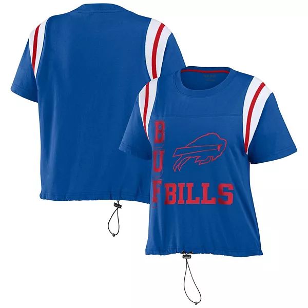 Women's WEAR by Erin Andrews Royal Buffalo Bills Cinched Colorblock T-Shirt | Kohl's