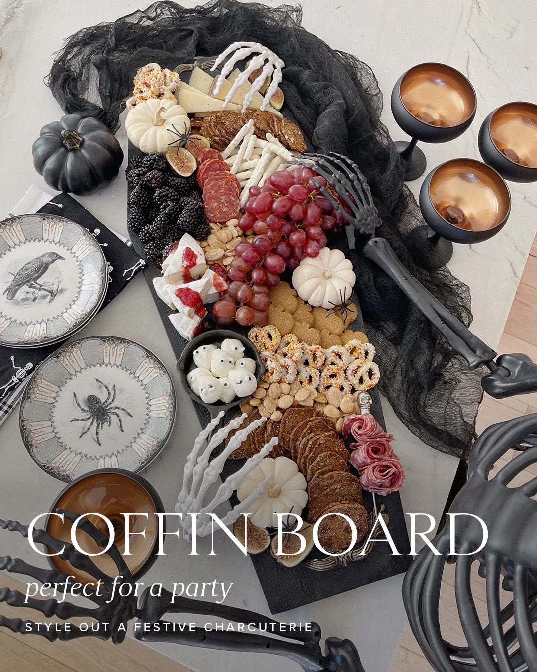 Coffin Halloween cheese board for a festive party!🖤

Home decor
Kitchen


#LTKHalloween #LTKHome