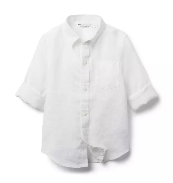 Linen Roll-Cuff Shirt | Janie and Jack